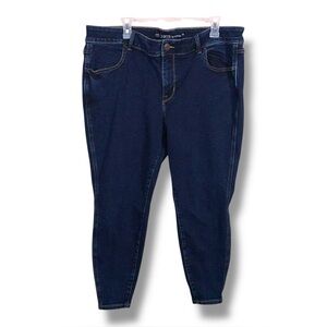 Size 20W Short Maurices Dark Blue Denim Skinny Jeans Stretch Jeggings
